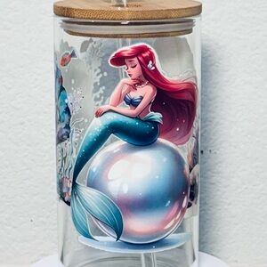 18oz Glass Tumbler with Straw